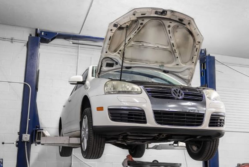 Photo of Volkswagen being repaired